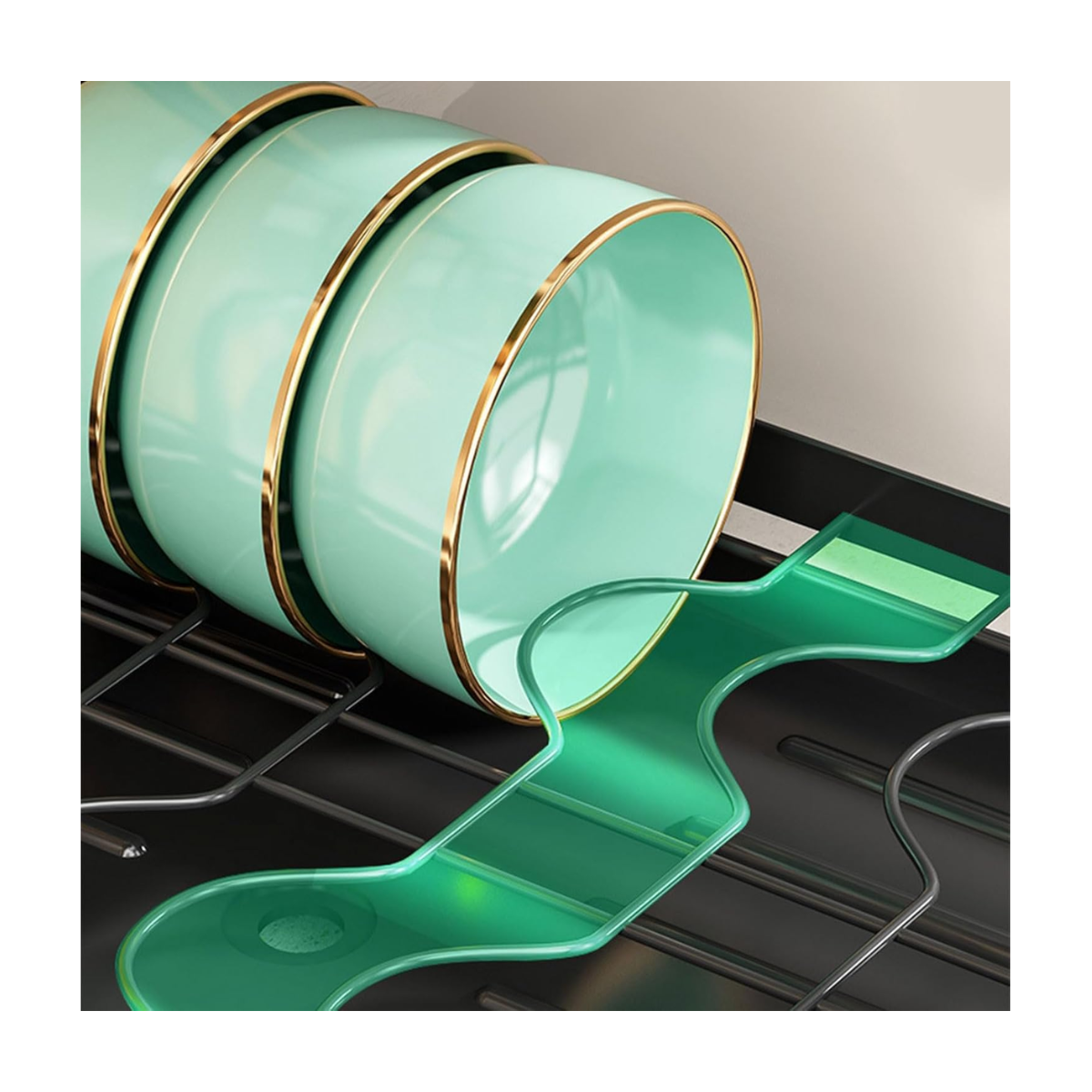 Escurridor organizador platos 2 niveles